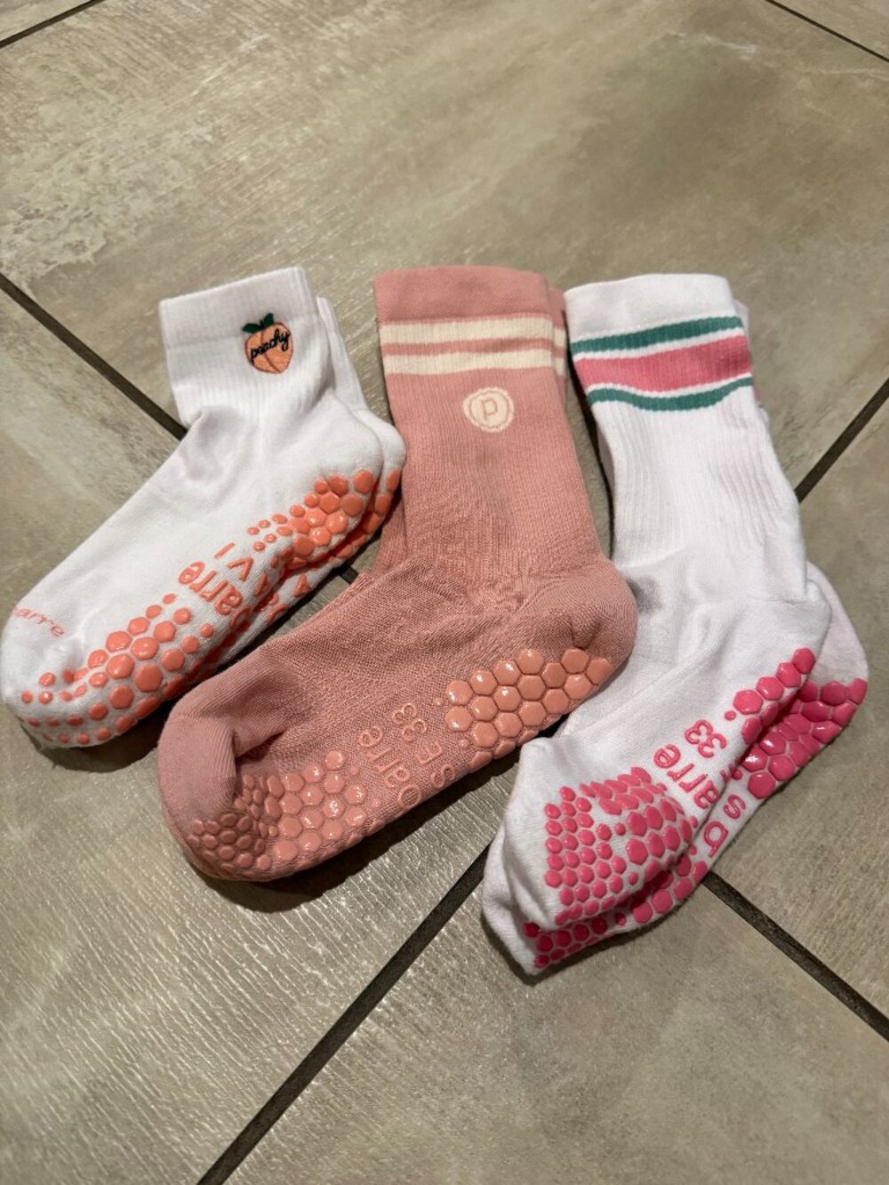 NWOT Pure Barre Grip Socks: 3 Sock Bundle